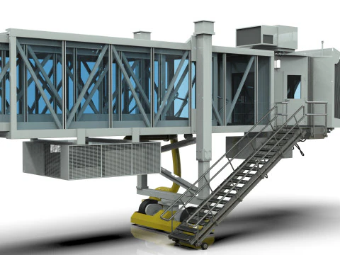 Low Poly Jetway for Microsoft Flight Simulator Low-poly 3D Model