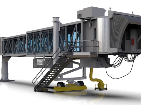 Low Poly Jetway for Microsoft Flight Simulator Low-poly 3D Model