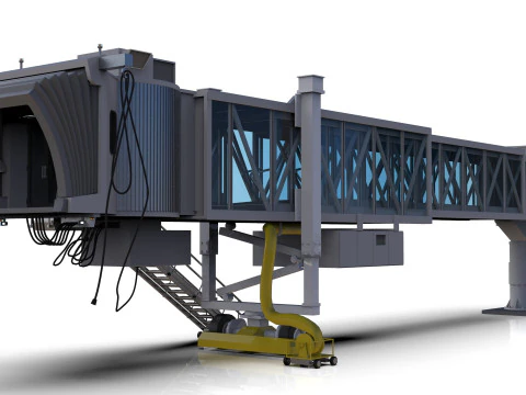 Low Poly Jetway for Microsoft Flight Simulator Low-poly 3D Model