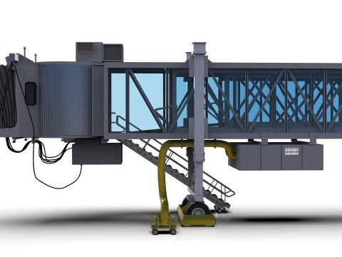 Low Poly Jetway for Microsoft Flight Simulator Low-poly 3D Model
