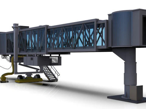 Low Poly Jetway for Microsoft Flight Simulator Low-poly 3D Model