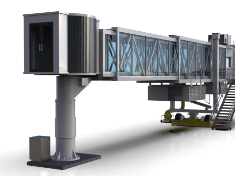 Low Poly Jetway for Microsoft Flight Simulator Low-poly 3D Model