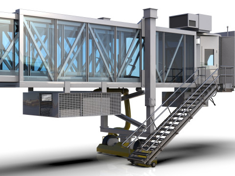 Low Poly Jetway for Microsoft Flight Simulator Low-poly 3D मॉडल