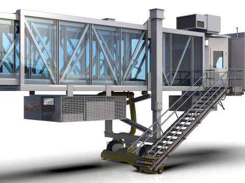 Low Poly Jetway for Microsoft Flight Simulator Low-poly 3D Model