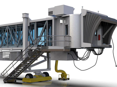 Low Poly Jetway for Microsoft Flight Simulator Low-poly 3D Model