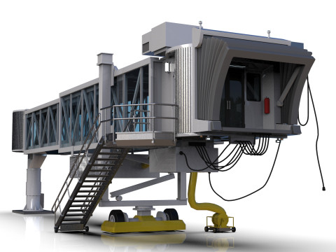Low Poly Jetway for Microsoft Flight Simulator Low-poly 3D मॉडल