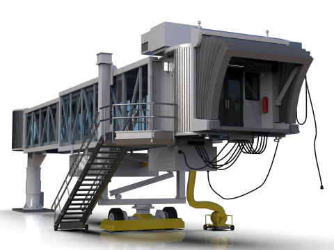 Low Poly Jetway for Microsoft Flight Simulator Low-poly 3D Model