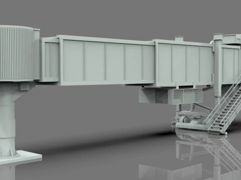 Low Poly Jetway for Microsoft Flight Simulator Low-poly 3D Model