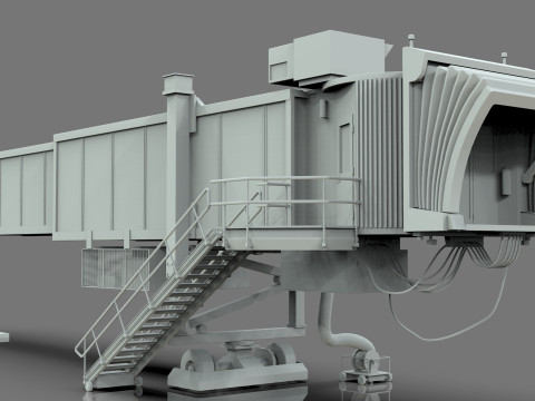 Low Poly Jetway for Microsoft Flight Simulator Low-poly 3D मॉडल