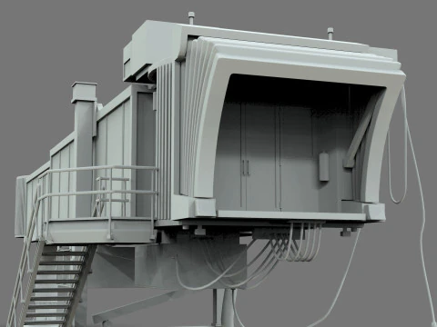 Low Poly Jetway for Microsoft Flight Simulator Low-poly 3D Model