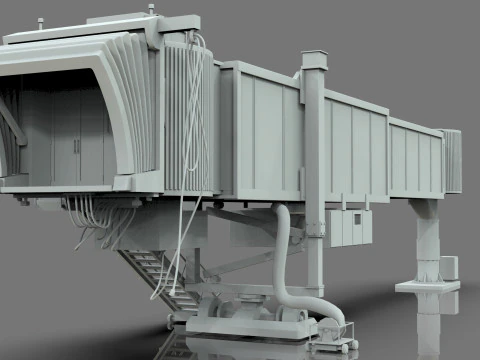 Low Poly Jetway for Microsoft Flight Simulator Low-poly 3D Model
