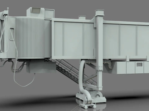 Low Poly Jetway for Microsoft Flight Simulator Low-poly 3D Model
