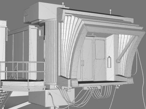 Low Poly Jetway for Microsoft Flight Simulator Low-poly 3D Model