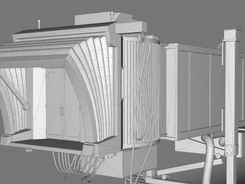 Low Poly Jetway for Microsoft Flight Simulator Low-poly 3D Model
