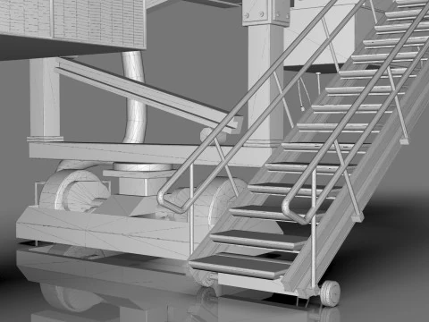 Low Poly Jetway for Microsoft Flight Simulator Low-poly 3D Model