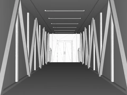 Low Poly Jetway for Microsoft Flight Simulator Low-poly 3D Model