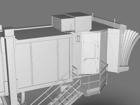 Low Poly Jetway for Microsoft Flight Simulator Low-poly 3D Model