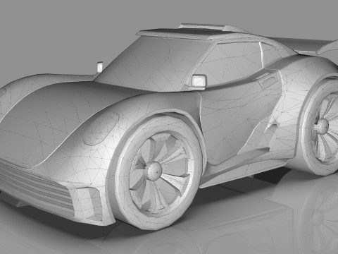 Cartoon Vehicle - Youtube timelapse modeling Low-poly Modello 3D
