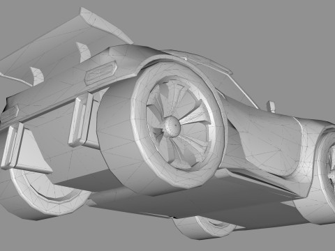 Cartoon Vehicle - Youtube timelapse modeling Low-poly Modello 3D