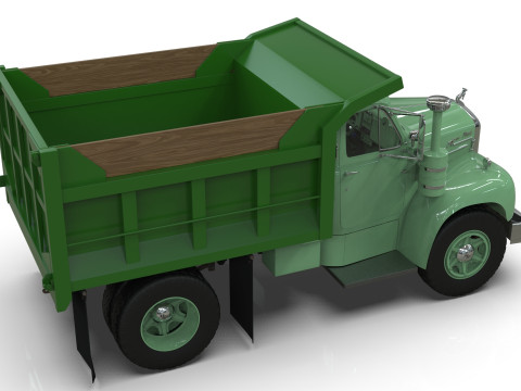 1958 Mack Model B Dump Truck 3D Модель