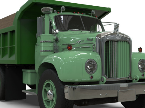 1958 Mack Model B Dump Truck 3D Модель