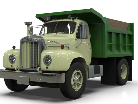 1958 Mack Model B Dump Truck 3D Модель