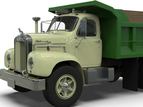 1958 Mack Model B Dump Truck 3D Модель