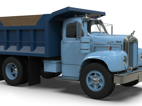 1958 Mack Model B Dump Truck 3D Модель