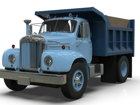 1958 Mack Model B Dump Truck 3D Модель