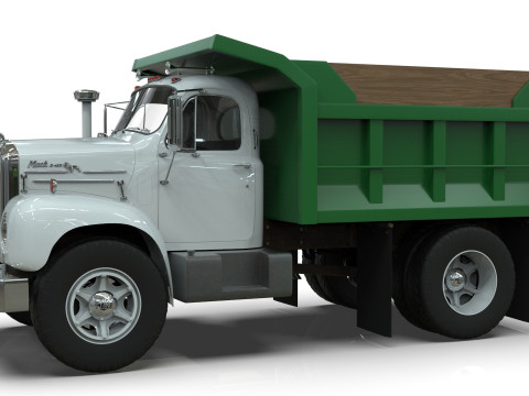 1958 Mack Model B Dump Truck 3D Модель