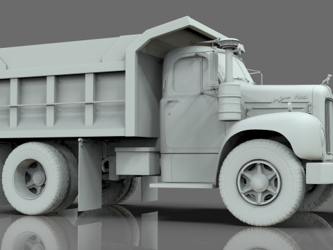 1958 Mack Model B Dump Truck 3D Модель