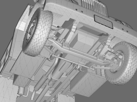 1958 Mack Model B Dump Truck 3D Модель
