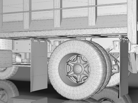1958 Mack Model B Dump Truck 3D Модель