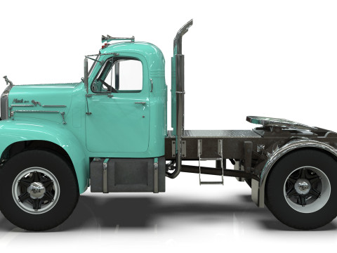 1958 Mack B61 Semi-Trailer Modelo 3D