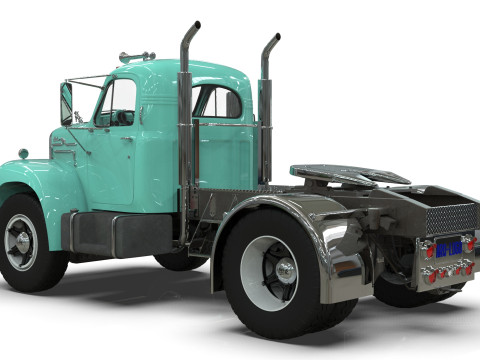 1958 Mack B61 Semi-Trailer Modelo 3D