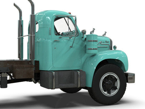 1958 Mack B61 Semi-Trailer Modelo 3D