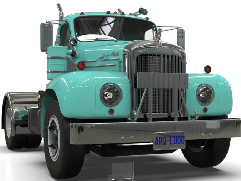 1958 Mack B61 Semi-Trailer Modelo 3D