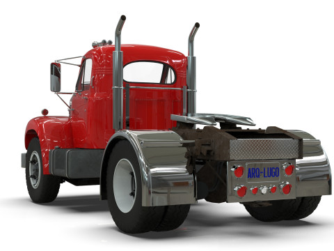 1958 Mack B61 Semi-Trailer Modelo 3D