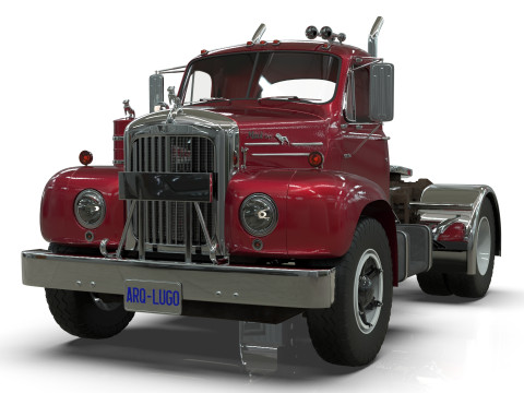 1958 Mack B61 Semi-Trailer Modelo 3D