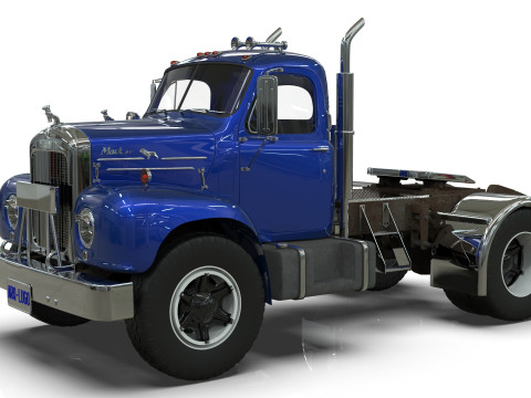 1958 Mack B61 Semi-Trailer Modelo 3D