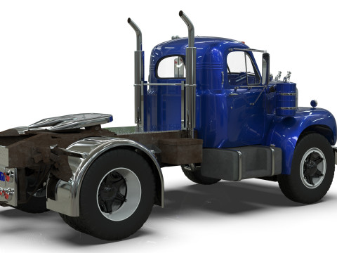 1958 Mack B61 Semi-Trailer Modelo 3D
