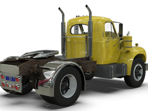 1958 Mack B61 Semi-Trailer Modelo 3D