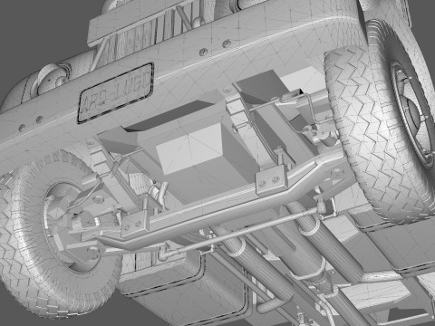 1958 Mack B61 Semi-Trailer Modelo 3D