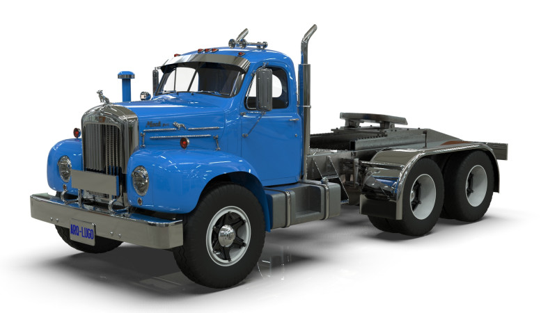 1958 MACK B61 Tandem Axle TRUCK 3D 模型 .c4d .max .obj .3ds .fbx .stl .blend