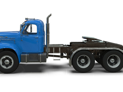 1958 MACK B61 Tandem Axle TRUCK 3D 模型