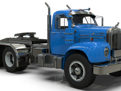 1958 MACK B61 Tandem Axle TRUCK 3D 模型