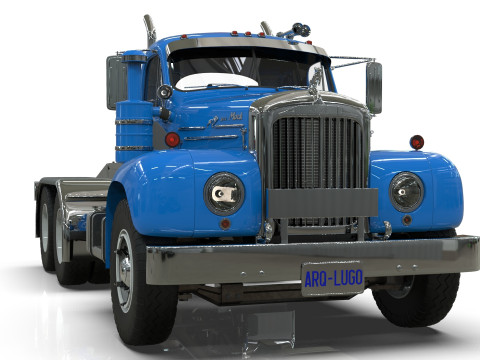 1958 MACK B61 Tandem Axle TRUCK 3D 模型