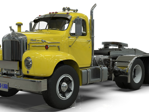 1958 MACK B61 Tandem Axle TRUCK 3D 模型