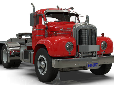1958 MACK B61 Tandem Axle TRUCK 3D 模型