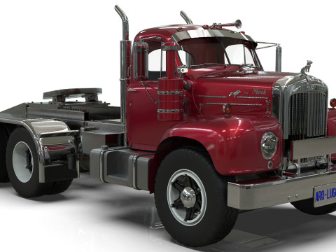 1958 MACK B61 Tandem Axle TRUCK 3D 模型
